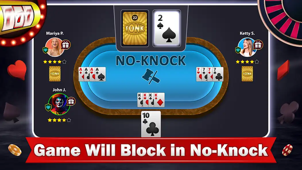 Play Tonk multiplayer card game as an online game Tonk multiplayer card game with UptoPlay