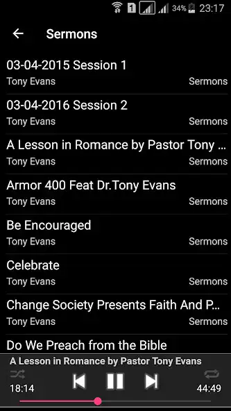 Play Tony Evanss Sermons