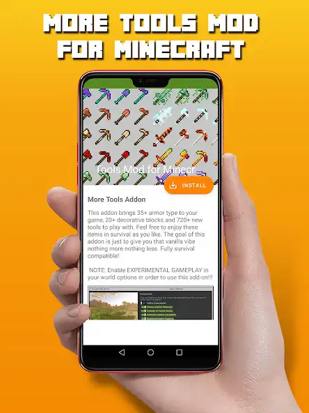 Play Tools Mod for Minecraft  and enjoy Tools Mod for Minecraft with UptoPlay
