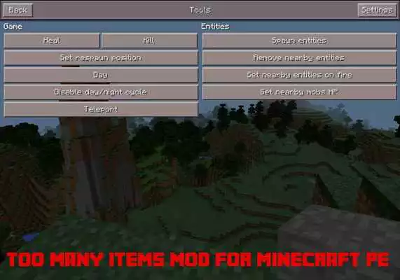 Play Too Many Items Mod PE Play Too Many Items Mod PE