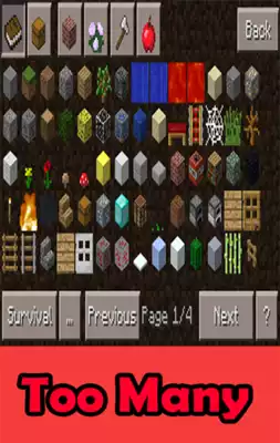 Play Too Many Items Mods mcpe+ Play Too Many Items Mods mcpe+