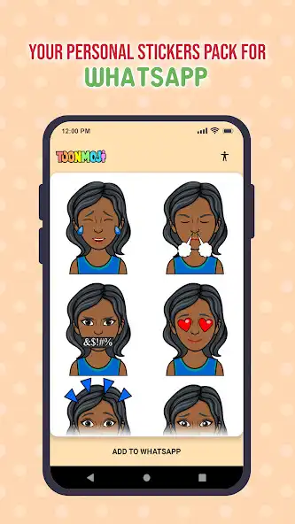 Play Toonmoji - Avatar sticker app as an online game Toonmoji - Avatar sticker app with UptoPlay