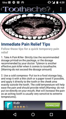 Play Toothache pain relief tips