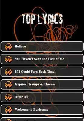 Play TOP Cher Lyrics