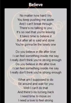 Play TOP Cher Lyrics