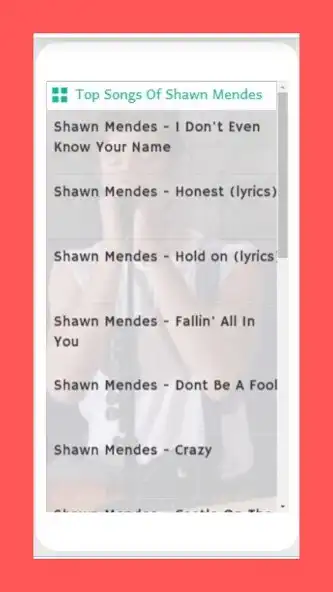 Play Top Songs Of Shawn Mendes as an online game Top Songs Of Shawn Mendes with UptoPlay