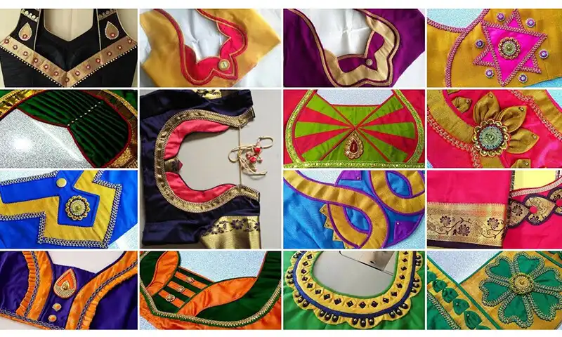 Play Top Stitching Blouse Neck Designs  and enjoy Top Stitching Blouse Neck Designs with UptoPlay