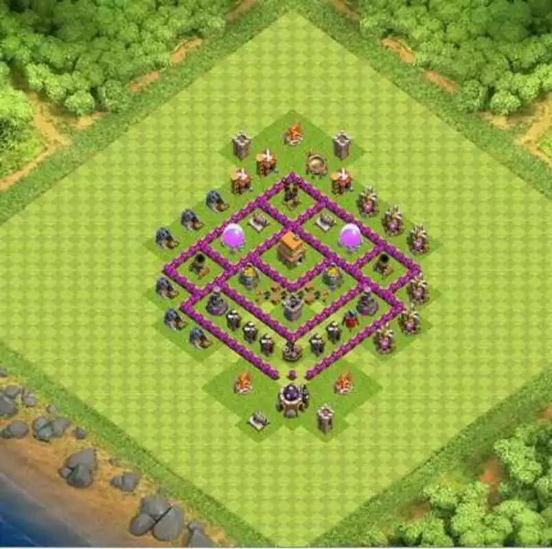 Play Top Town Hall 6 Trophy BaseMap
