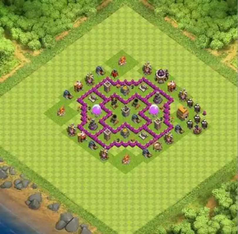 Play Top Town Hall 6 Trophy BaseMap