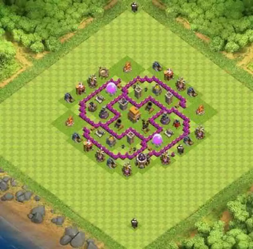 Play Top Town Hall 6 Trophy BaseMap