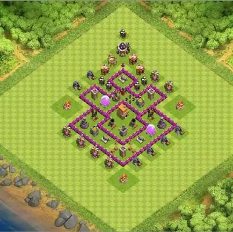 Play Top Town Hall 6 Trophy BaseMap
