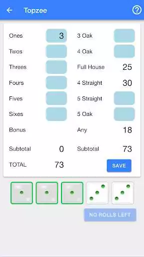 Play Topzee - Dice Game as an online game Topzee - Dice Game with UptoPlay