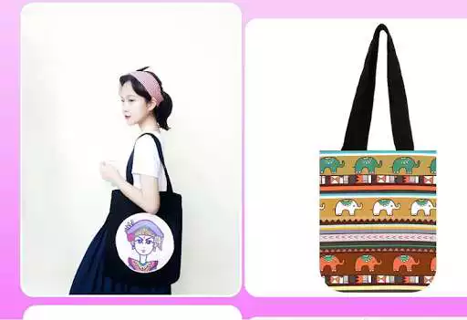 Play Tote Bag Design as an online game Tote Bag Design with UptoPlay