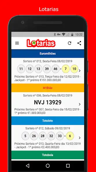 Play Totoloto, Euromilhões Lotarias  and enjoy Totoloto, Euromilhões Lotarias with UptoPlay
