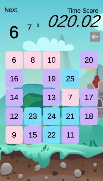Play TouchNumber(1to50) as an online game TouchNumber(1to50) with UptoPlay