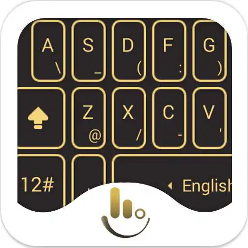 Free play online TouchPal Black Gold Theme  APK