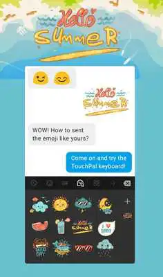 Play TouchPal Cool Summer Sticker