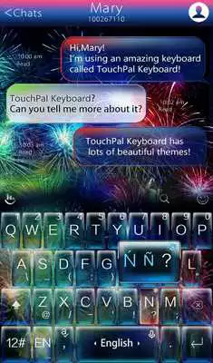 Play TouchPal Fireworks Theme Play TouchPal Fireworks Theme