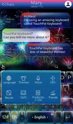 Play TouchPal Fireworks Theme Play TouchPal Fireworks Theme