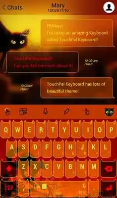 Play TouchPal Halloween Cat Theme
