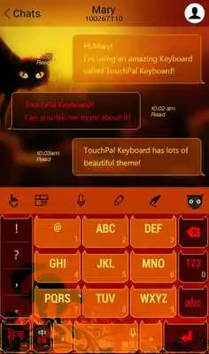 Play TouchPal Halloween Cat Theme