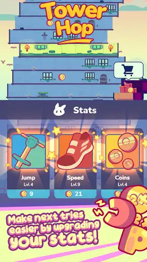 Play Tower Hop - Bounce and Escape as an online game Tower Hop - Bounce and Escape with UptoPlay