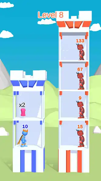 Play Tower Push King - Merge Game as an online game Tower Push King - Merge Game with UptoPlay