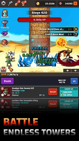 Play Tower Quest: Pixel Idle RPG  and enjoy Tower Quest: Pixel Idle RPG with UptoPlay