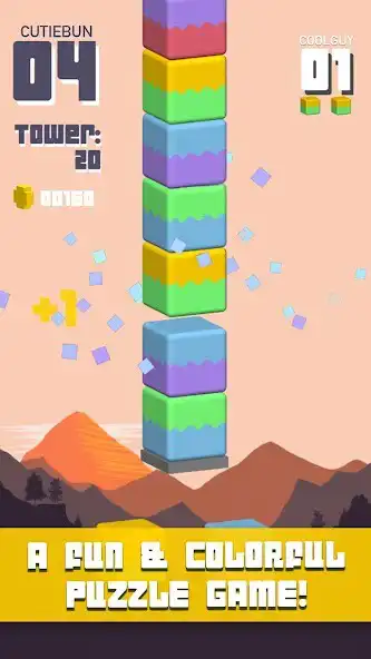 Play Towersplit: Stack  match colors to score!  and enjoy Towersplit: Stack  match colors to score! with UptoPlay