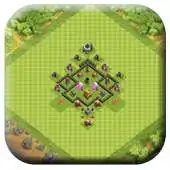 Free play online Town Hall 4 Hybrid Base Layout APK