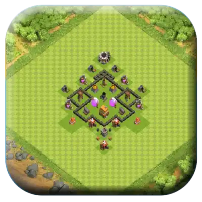 Play Town Hall 4 Hybrid Base Layout