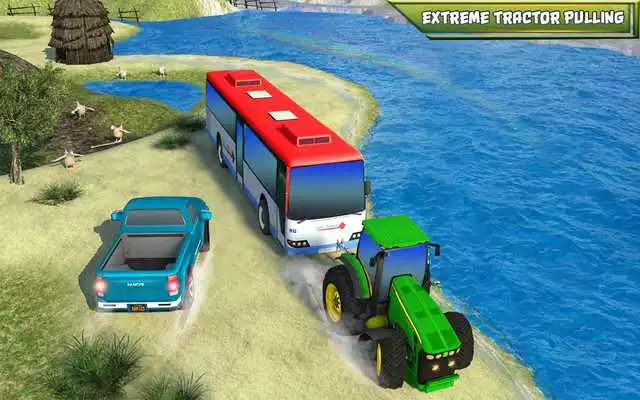 Play Tow Tractor Games 2018: Rescue Bus Pulling Game