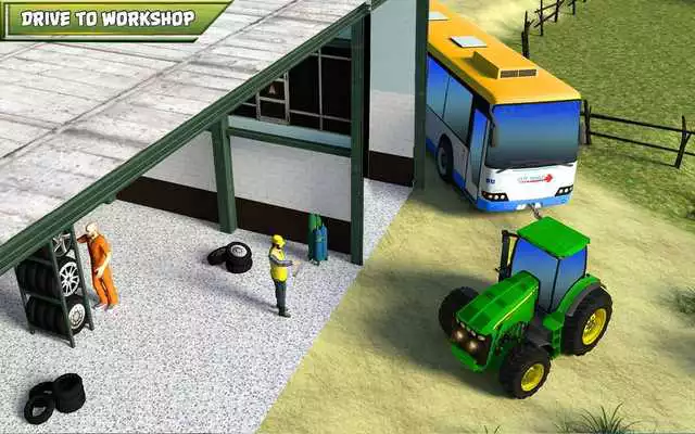 Play Tow Tractor Games 2018: Rescue Bus Pulling Game