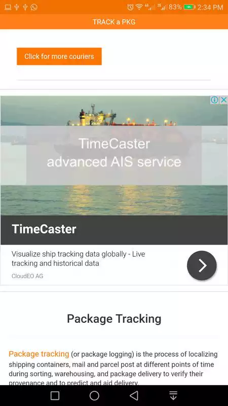 Play Track a PKG - Courier Package Shipment Tracking