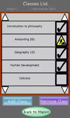 Play Track Classes of your major