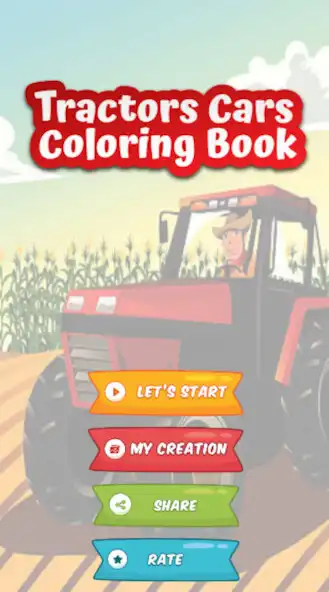 Play tractor cars - coloring book  and enjoy tractor cars - coloring book with UptoPlay
