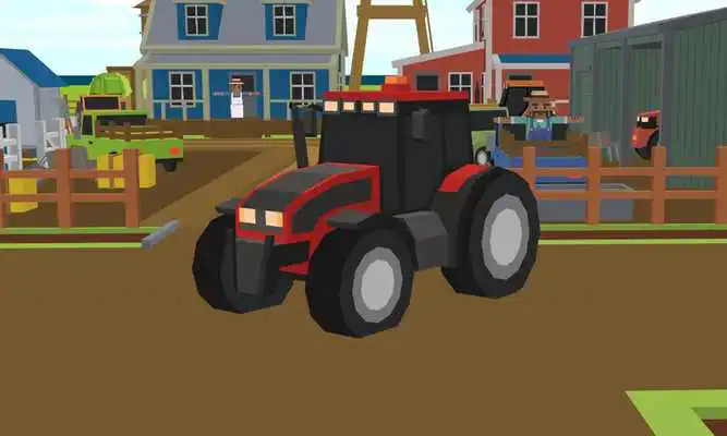 Play tractor farmer blocky sim