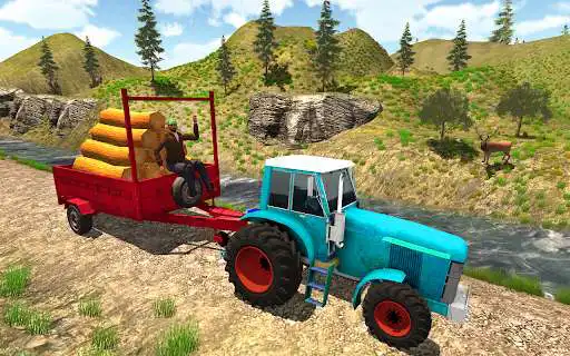Play Tractor Trolley Driving Simulator Cargo Tractor 3d as an online game Tractor Trolley Driving Simulator Cargo Tractor 3d with UptoPlay