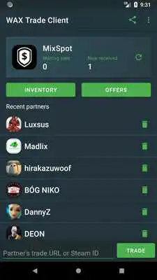 Play Trade Client WAX