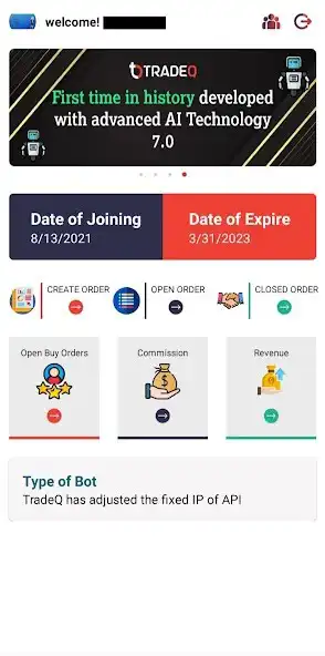 Play TradeQ Agent as an online game TradeQ Agent with UptoPlay