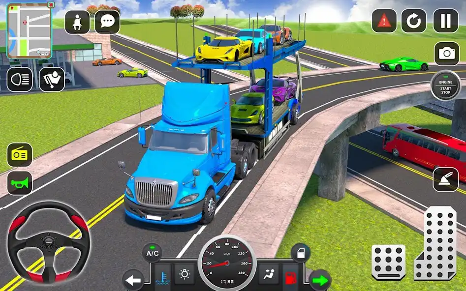 Play Trailer Truck Car Transport 3D as an online game Trailer Truck Car Transport 3D with UptoPlay
