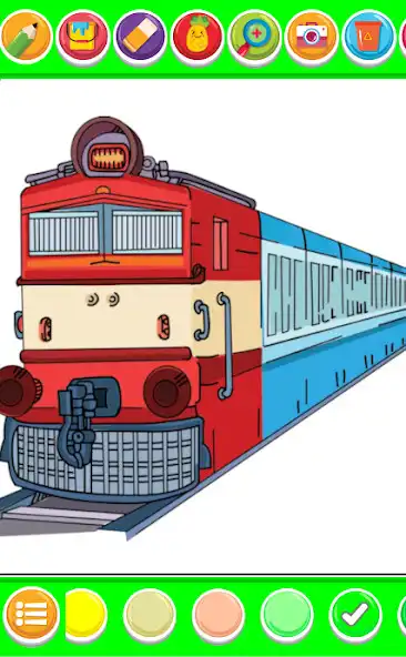 Play train coloring page game as an online game train coloring page game with UptoPlay