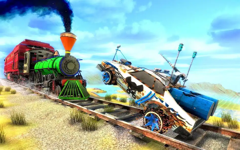 Play Train Derby Demolition - Car Destruction Simulator as an online game Train Derby Demolition - Car Destruction Simulator with UptoPlay