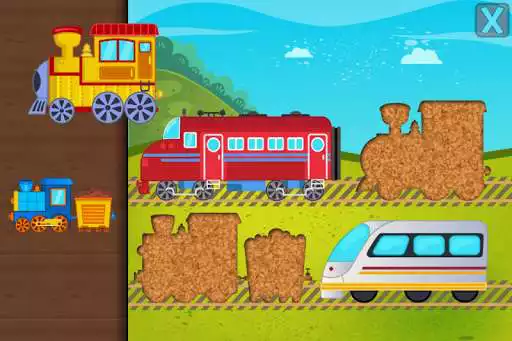 Play Trains Jigsaw Puzzles for Kids as an online game Trains Jigsaw Puzzles for Kids with UptoPlay