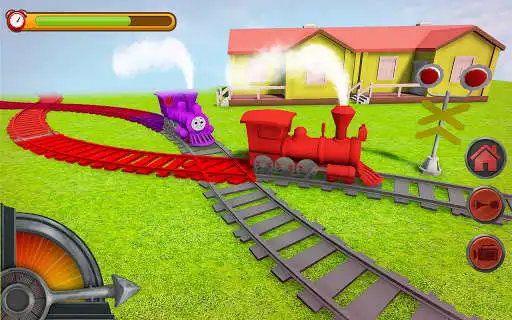 Play Trains On Time: Train Race Sim as an online game Trains On Time: Train Race Sim with UptoPlay