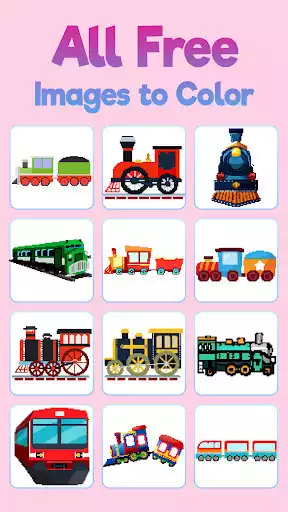 Play Trains Pixel Art Coloring Book  and enjoy Trains Pixel Art Coloring Book with UptoPlay