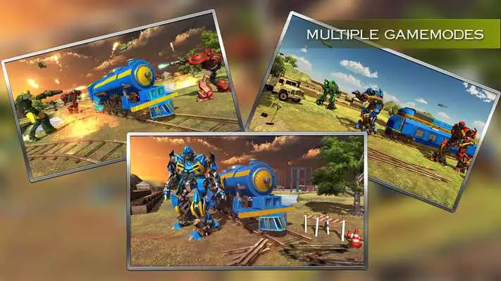 Play Train Transform Robot Army Bridge Construction