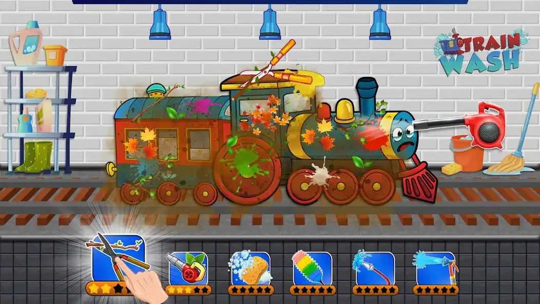 Play Train Wash Fun: Games for Kids as an online game Train Wash Fun: Games for Kids with UptoPlay