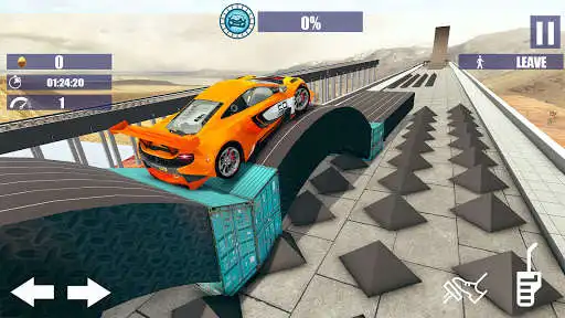 Play Trampoline Madness Crash - Beam Car Driving 3D as an online game Trampoline Madness Crash - Beam Car Driving 3D with UptoPlay