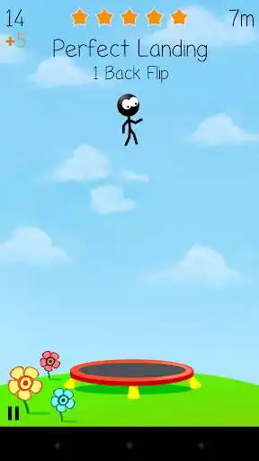 Play Trampoline Man (Stickman Game) as an online game Trampoline Man (Stickman Game) with UptoPlay